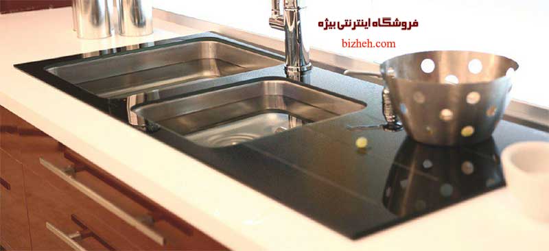 سینک کریستال مشکی آشپزخانه استیل البرز