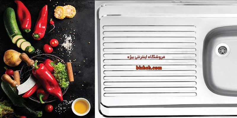 سینک آشپزخانه تک لگنه استیل البرز 100*60*0.5